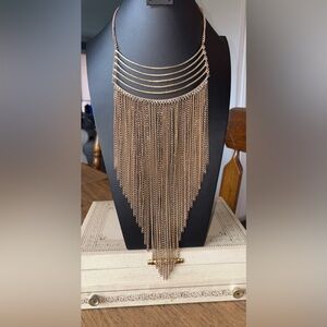 Lucia Vintage Tassel Bib Statement Necklace